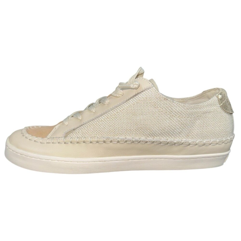 Dolce Vita Womens Size 13 Beige Mixed Media Zolen Round Toe Sneakers Shoes New